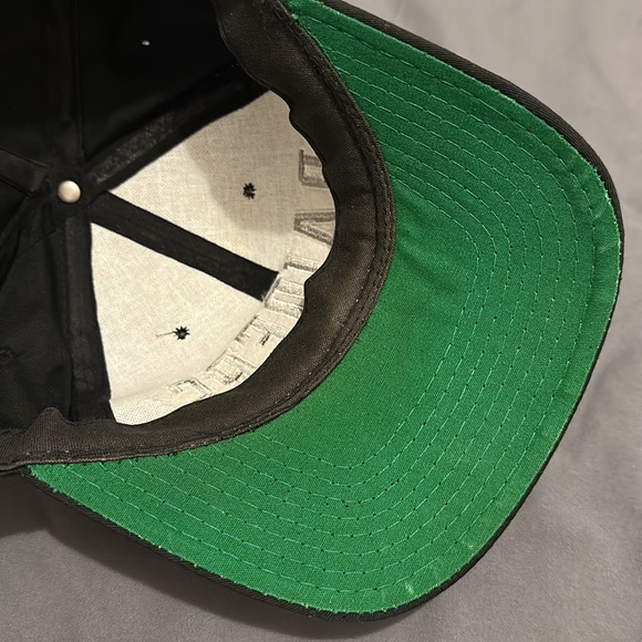 STARTER Vintage 90s RAIDERS Snapback Hat $500+ Black Green Bill - Picture 5 of 7